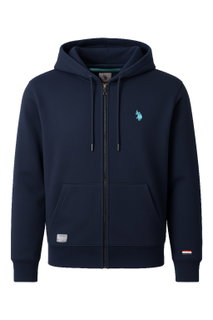 U.S. Polo Assn. Kapuzenpullover Sweat Hoodie (100% Baumwolle) navyblau Herren