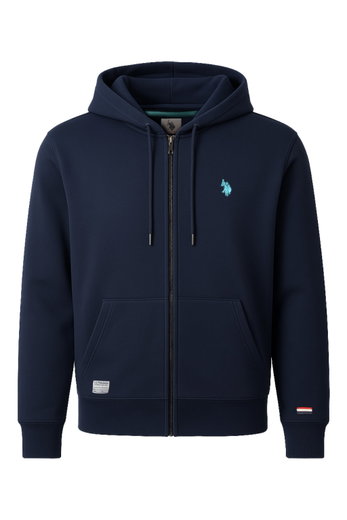U.S. Polo Assn. Kapuzenpullover Sweat Hoodie (100% Baumwolle) navyblau Herren