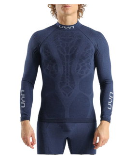 UYN Functional Long Sleeve Shirt Elevatyon Biomorph Turtle Neck (ideal thermoregulation, breathable) indigo blue men's