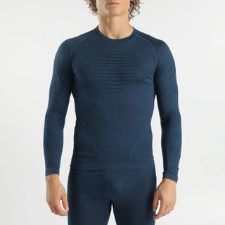 UYN Functional Underwear Long Sleeve Shirt Fusyon Biotech (Merino Wool, Ideal Thermoregulation) Blue Men