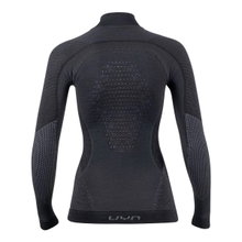 UYN Langarmshirt Fusyon Turtleneck (aus hochwertiger Merinowolle, weich, mit Rollkragen) schwarz/anthrazitgrau Damen