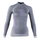 UYN Langarmshirt Fusyon Turtleneck (aus hochwertiger Merinowolle, weich, mit Rollkragen) hellgrau/purple Damen