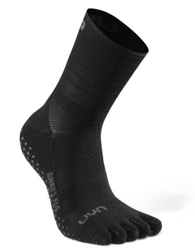 UYN Laufsocke Runner's Five Grip (Cool-Air-Flow) schwarz - 1 Paar