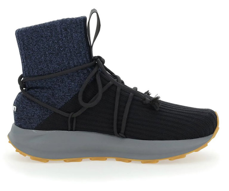 UYN Winter Running Shoes Uynner Boot (Merino Wool, Vibram Sole, Waterproof) Black/Grey Men