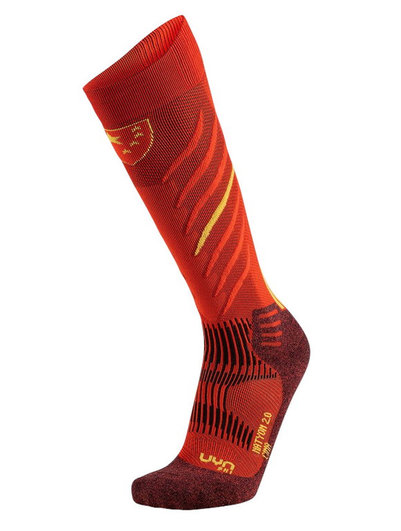 UYN Ski Sock Natyon 2.0 China red/yellow Men's - 1 Pair
