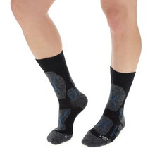 UYN Trekkingsocke Winter Merino (wärmende Merinowolle) anthrazitgrau/blau Herren - 1 Paar