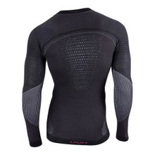 UYN Long Sleeve Shirt Fusyon (made of high-quality merino wool, soft, round neck) caviar black/beige Men