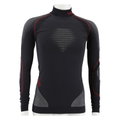 UYN Funktions-Langarmshirt Evolutyon Turtle Neck enganliegend Unterwäsche charcoal/weiss/rot Herren
