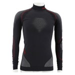 UYN Funkcyjne Longsleeve Evolutyon Turtle Neck dopasowana bielizna charcoal/biały/czerwony mężczyźni