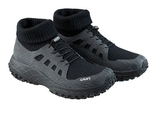 UYN Winter-Laufschuhe Shetland (Trail, sockenartige Konstruktion, wasserdicht) schwarz Herren