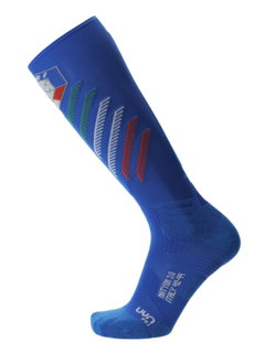 UYN Ski Sock Natyon 3.0 Italy (Knee Socks) blue/white/green/red - 1 Pair