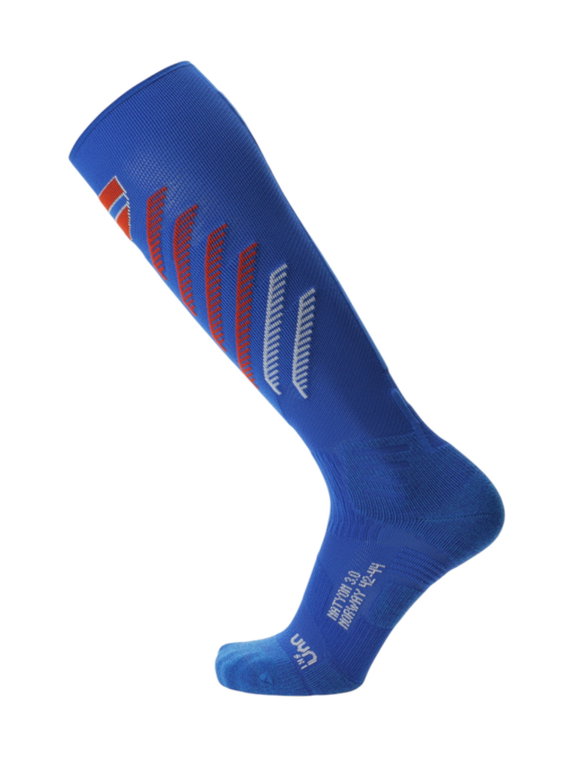 UYN Ski Sock Natyon 3.0 Norway (Knee Socks) blue/red/white - 1 Pair