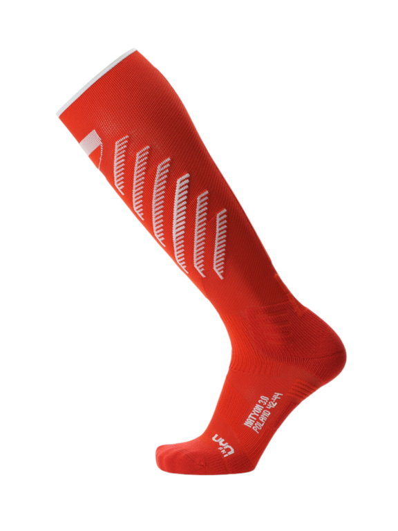 UYN Ski Sock Natyon 3.0 Poland (Knee Socks) red/white - 1 Pair
