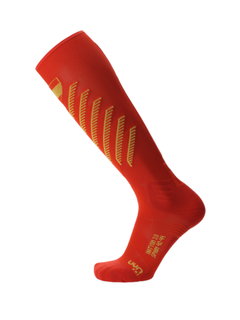 UYN Ski Sock Natyon 3.0 Spain (Knee Socks) red/yellow - 1 Pair