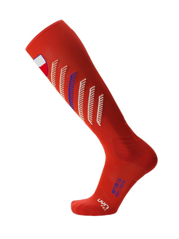 UYN Ski Sock Natyon 3.0 Czech Republic (Knee Socks) red/white/blue - 1 Pair