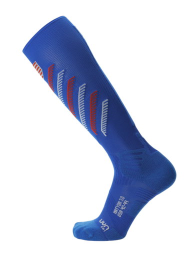 UYN Skisocke Natyon 3.0 USA (Kniestrümpfe) blau/rot/weiss -1 Paar