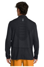 Under Armour koszulka do biegania z długim rękawem Seamless Stride 1/4 Zip (szybkoschnąca, z odblaskowymi detalami) ciemnoszara męska
