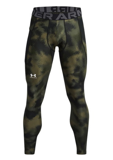 Under Armour Sport-Leggings Printed HG (Tight, enganliegend) grün/camo Herren