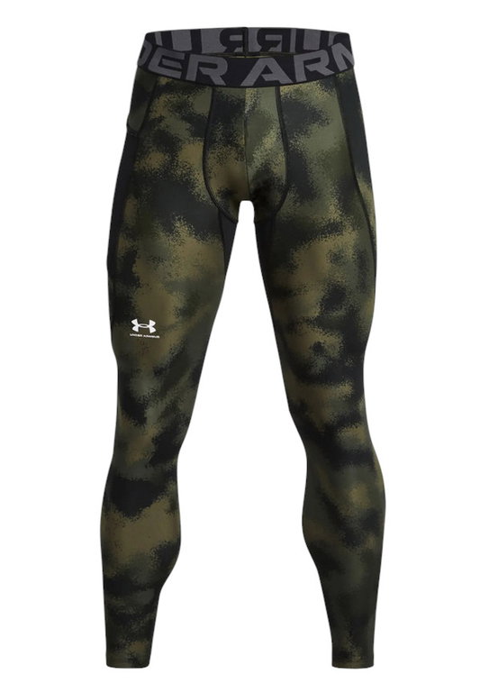 Under Armour Sport-Leggings Printed HG (Tight, enganliegend) grün/camo Herren