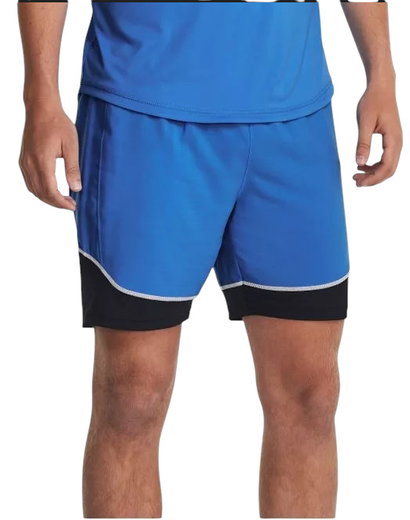 Under Armour Trainingshose Challenger Pro (100% Polyester, schnelltrocknend) kurz blau/schwarz Herren