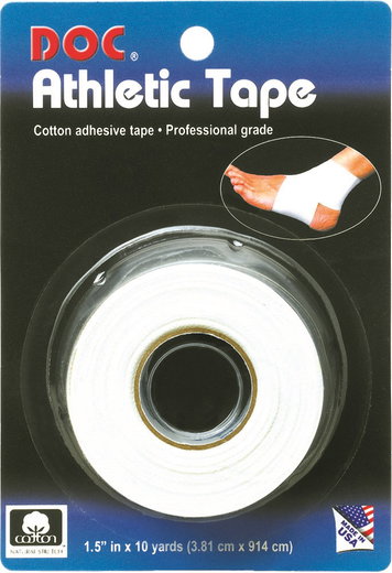 Unique Baumwollband Athletic Tape selbstklebend (atmungsaktiv) 9,1m weiss