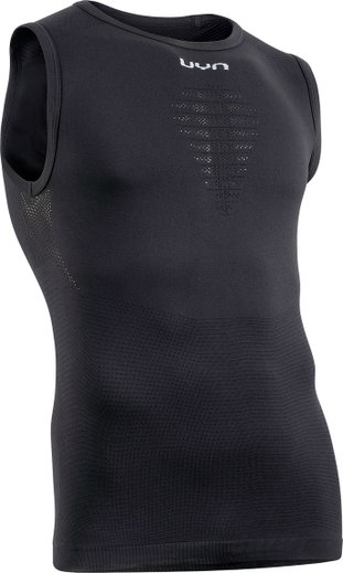 UYN Singlet Energyon Unterhemd ärmellos (leichte Unterwäsche aus biobasiertem NATEX) enganliegend schwarz Herren