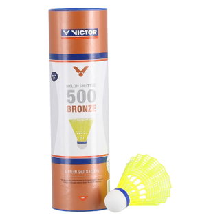 Victor Badmintonbälle Shuttle 500 Nylon Dose gelb 6er