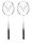 Victor Badmintonschläger AL2200 (98g/ausgewogen/mittel) <b>weiss</b>- besaitet - <b>( 2er SET ) </b>