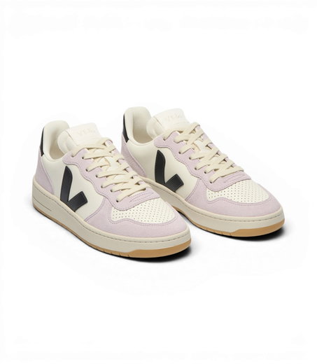 Veja Sneaker V-10 Prime (Leder) beige/rosa/schwarz