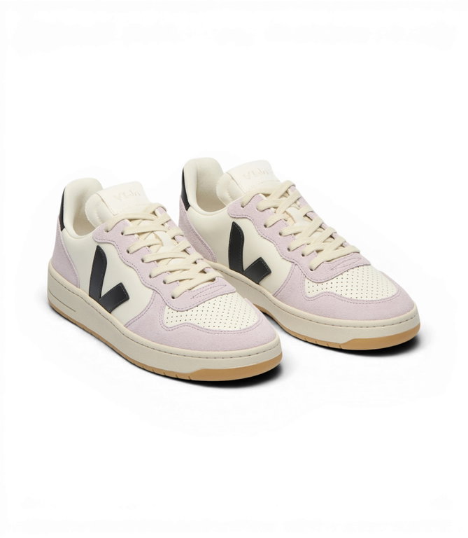 Veja Sneaker V-10 Prime (Leder) beige/rosa/schwarz