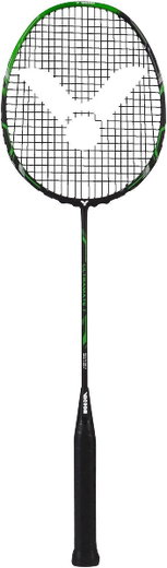 Victor Badmintonschläger Ultramate 7 (ausgewogen, steif) schwarz/grün - besaitet -