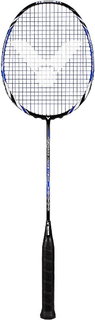 Victor Badmintonschläger V-4000 Wave Tech (88g/kopflastig/mittel) schwarz/blau - besaitet -