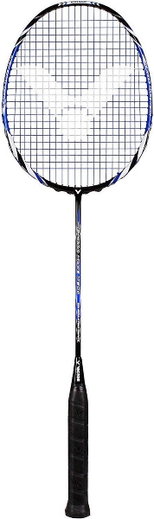 Victor Badmintonschläger V-4000 Wave Tech (88g/kopflastig/mittel) schwarz/blau - besaitet -