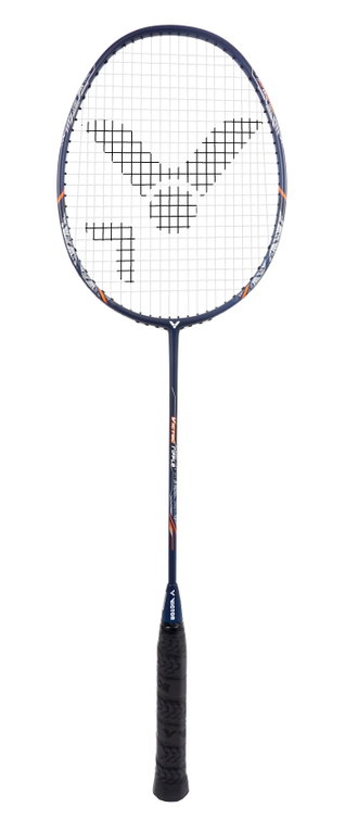 Victor Badmintonschläger Victec Ripple (84g/ausgewogen/mittel) dunkelblau - besaitet -