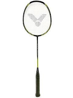 Victor Badmintonschläger Wavetec Magan 5 (kopflastig, steif) schwarz - besaitet -
