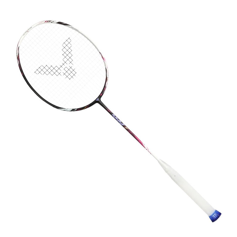 Victor Badmintonschläger Auraspeed Fantome F (87g, leicht kopflastig, steif) schwarz/weiss/pink - unbesaitet -