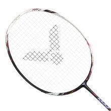 Victor Badmintonschläger Auraspeed Fantome F (87g, leicht kopflastig, steif) schwarz/weiss/pink - unbesaitet -