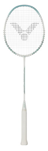 Victor Badmintonschläger Auraspeed 9 R (ausgewogen/flexibel) weiss/grün - besaitet -