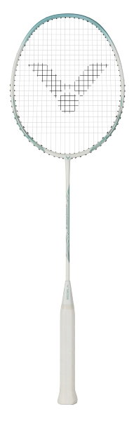 Victor Badmintonschläger Auraspeed 9 R (ausgewogen/flexibel) weiss/grün - besaitet -