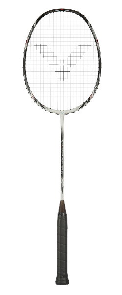 Victor Badmintonschläger TK-Light Fighter 90C (kopflastig/mittel) weiss/schwarz/grau - besaitet -