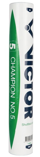 Victor Badmintonbälle Champion No.5 Naturfeder weiss Dose 12er