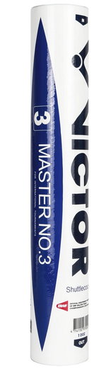 Victor Badmintonbälle Master No.3 Naturfeder weiss Dose 12er