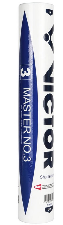 Victor Badmintonbälle Master No.3 Naturfeder weiss Dose 12er