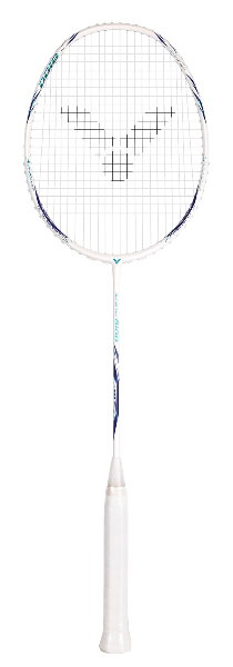 Victor Badmintonschläger Auraspeed 8100 A (ausgewogen/flexibel) weiss/blau - besaitet -