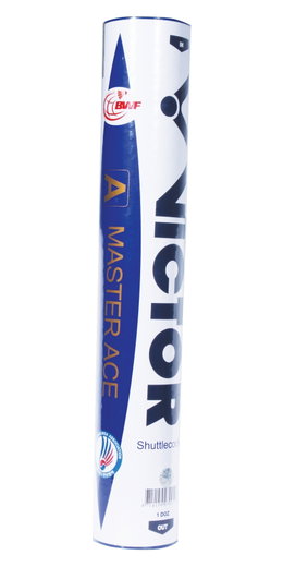 Victor Badmintonbälle Master Ace Premium-Naturfeder weiss Dose 12er