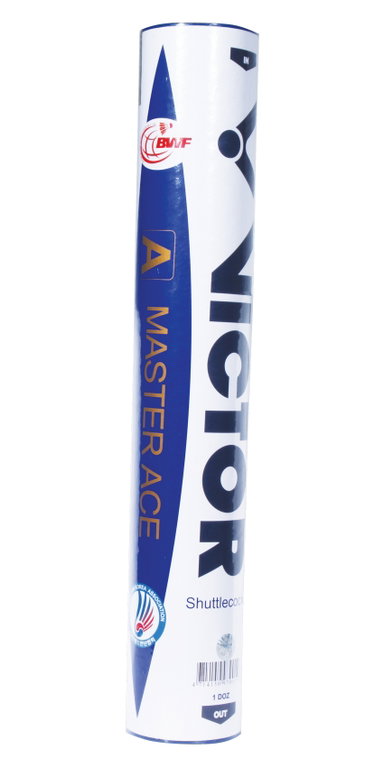 Victor Badmintonbälle Master Ace Premium-Naturfeder weiss Dose 12er