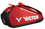 Victor Racketbag Doublethermobag 9115B (Schlägertasche, 2 Hauptfächer, Schuhfach) 2025 rot/schwarz