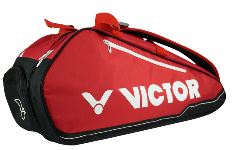 Victor Racketbag Doublethermobag 9115B (Schlägertasche, 2 Hauptfächer, Schuhfach) 2025 rot/schwarz