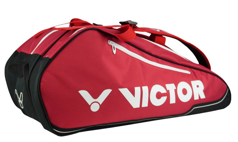 Victor Racketbag Multithermobag 9035D (Schlägertasche, 3 Hauptfächer, Schuhfach) 2025 rot/schwarz