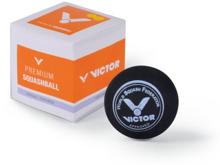 Victor Squashball Turnier (2 gelbe Punkte, Speed sehr langsam) schwarz - 1 Ball